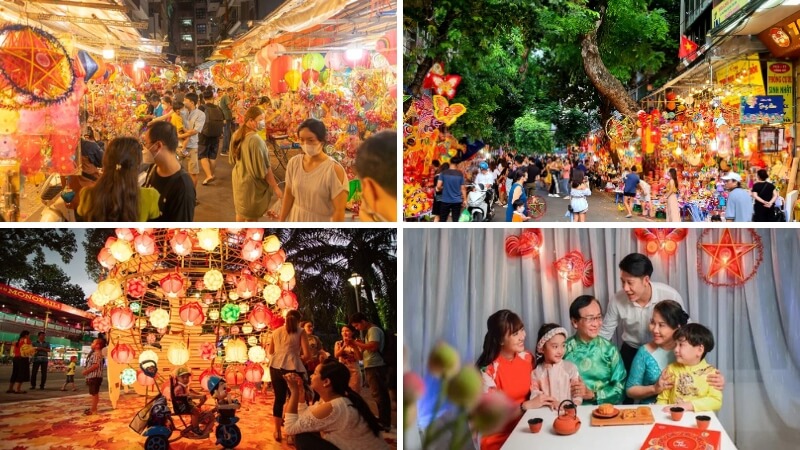 L’atmosphère de la fête de la mi-automne remplit les marchés, les rues et presque partout.