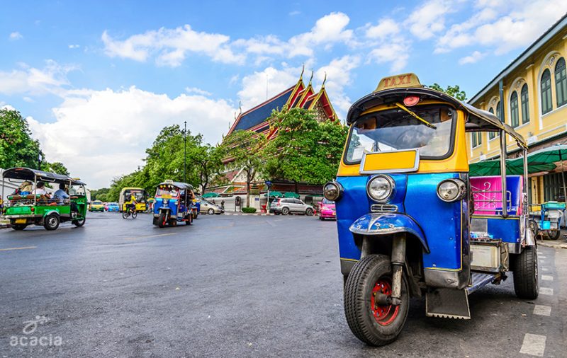 Tuk-tuk bleu (Bangkok) – Transport traditionnel – Asia Novo Tours