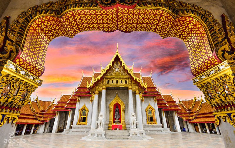 Temple de Marbre (Bangkok) – Élégance blanche – Asia Novo Tours