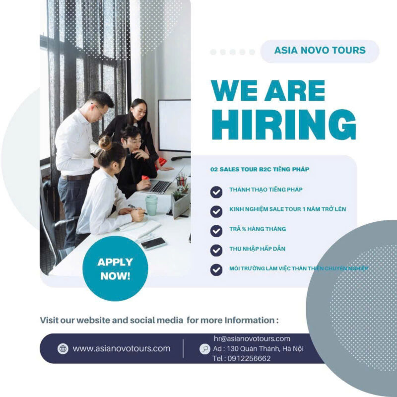 Tuyển các vị trí Sales, Điều hành, Marketing