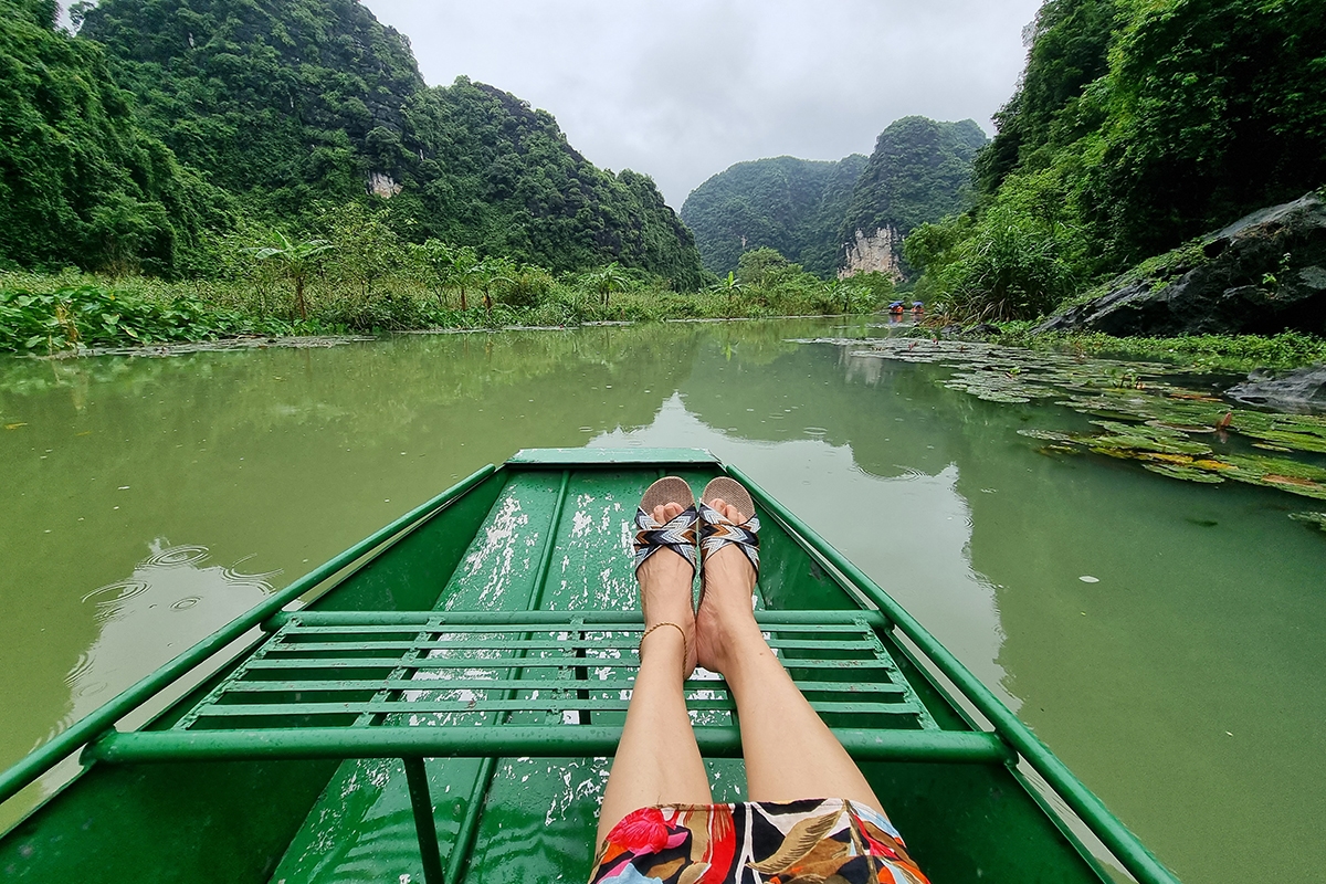 balade en sampan à Tam Coc