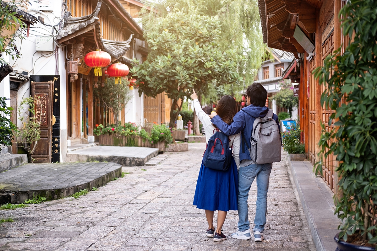 Jeune couple à Lijiang (Yunnan) – Vieille ville – Asia Novo Tours