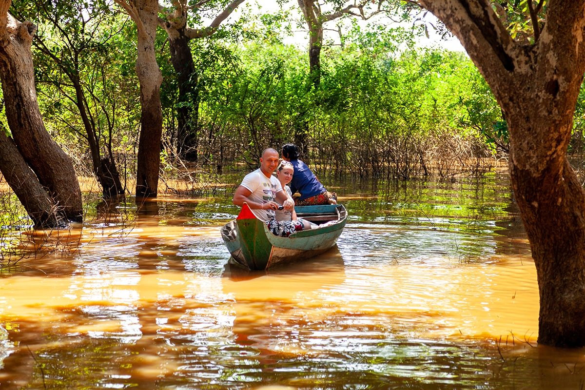 village flotttant Kampong Phluk, lac Tonle Sap, Cambodge