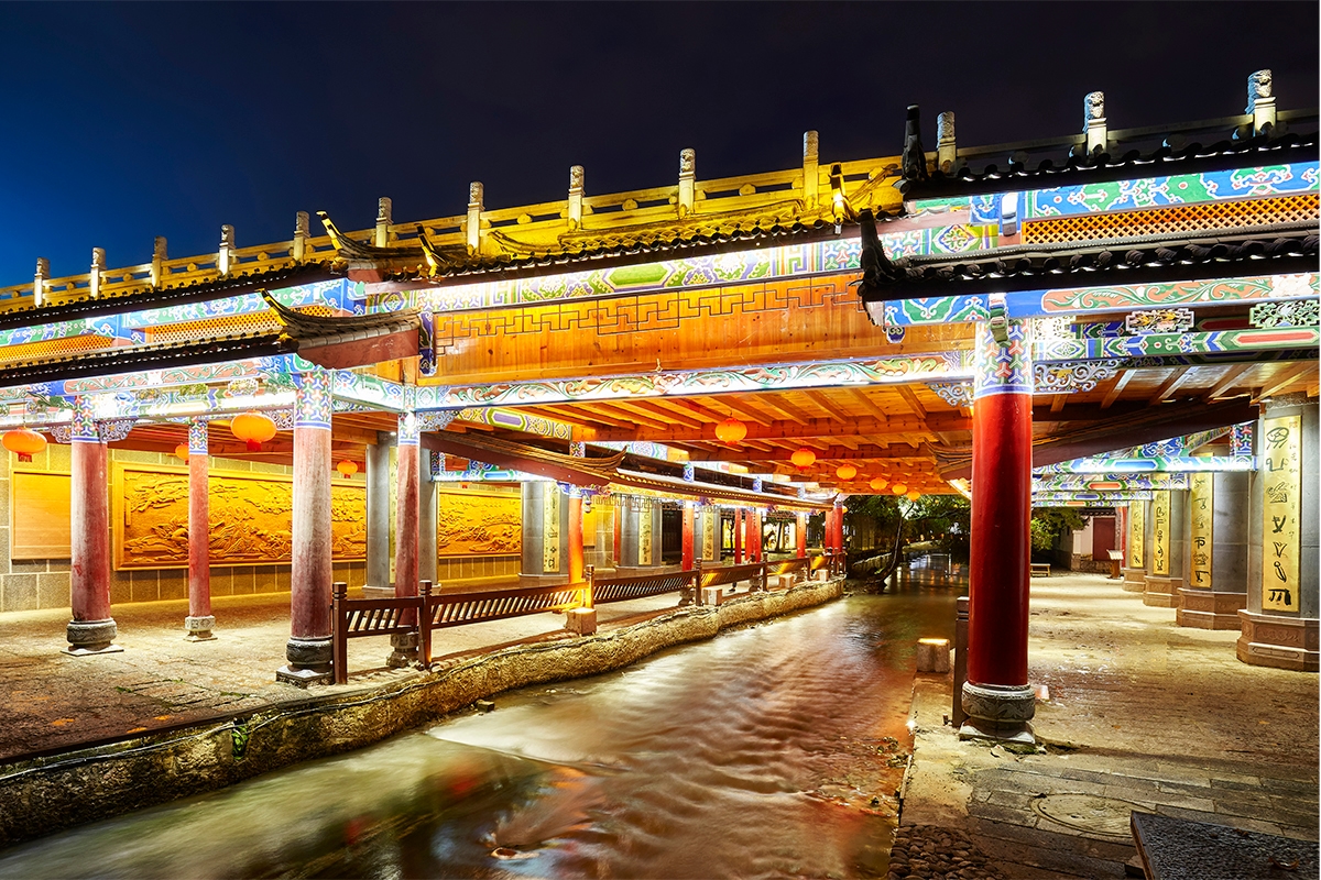 Pont dans la vieille ville de Lijiang – Nuit chinoise – Asia Novo Tours