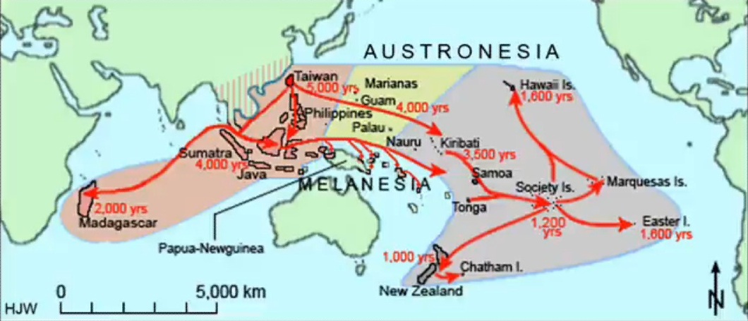 Les peuples austronésiens sont un groupe diversifié d’environ 400 millions de personnes qui occupent une vaste région allant de Taïwan à Madagascar et jusqu’aux îles du Pacifique