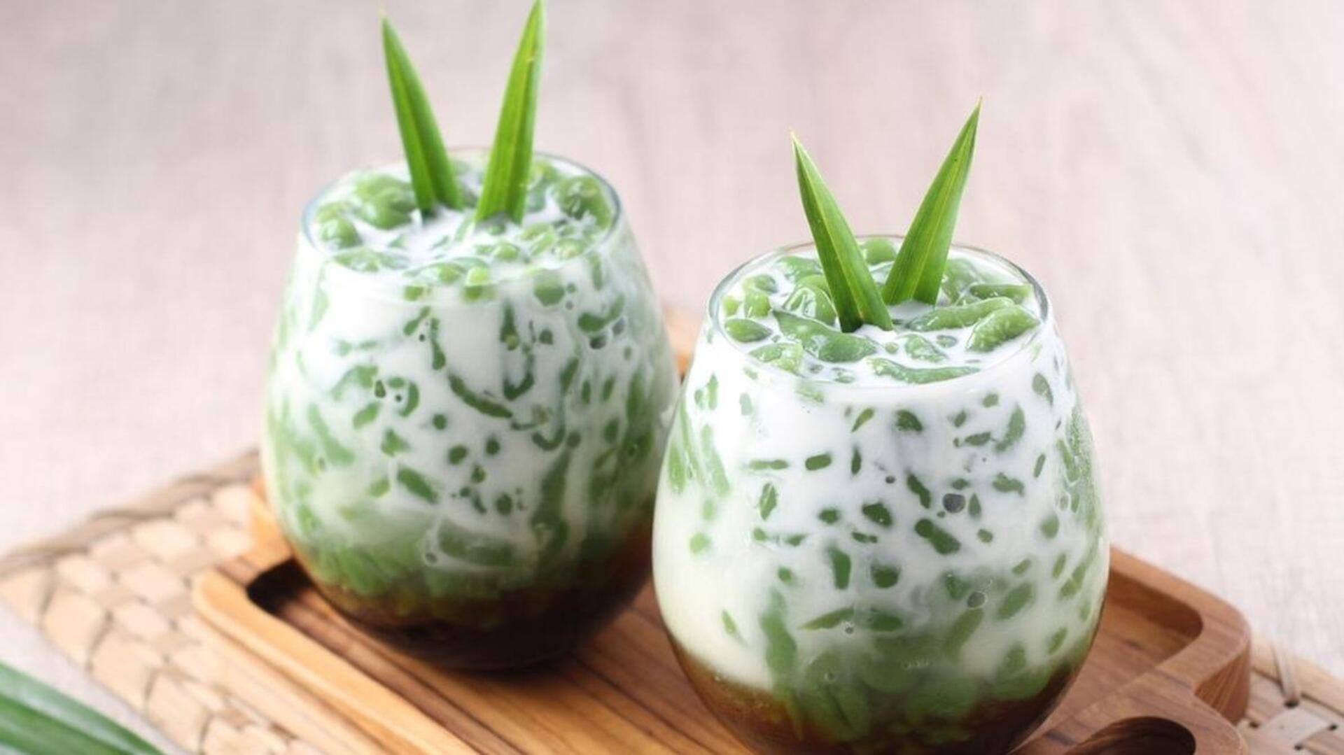 Es Cendol ou Dawet : boisson indonésienne au pandan et au lait de coco