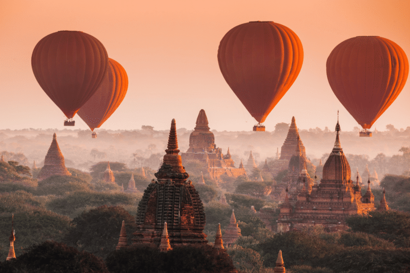 Bagan en montgolfière - circuits 15 jours en Birmanie - Asia Novo Tours