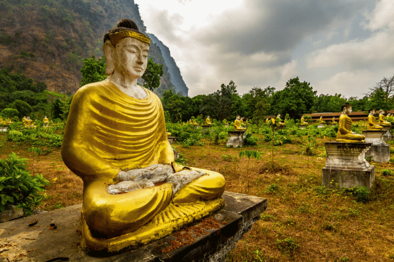 Jardin de Lumbini - voyage nature en Birmanie, trek et aventure en Birmanie - Asia Novo Tours